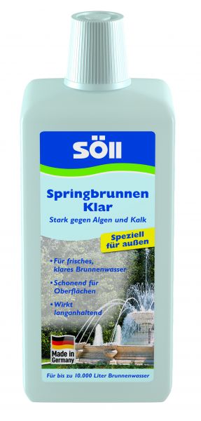 Flasche SpringbrunnenKlar 1l – Wasserpflege für Springbrunnen und Teiche